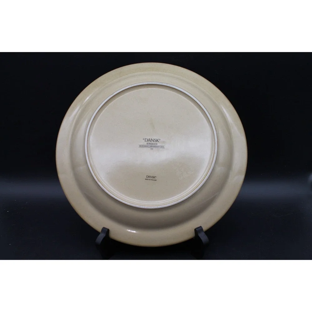 Dansk Sirocco Khaki Dinner Plates Set of 4 Japan Tan Brown Rim 11